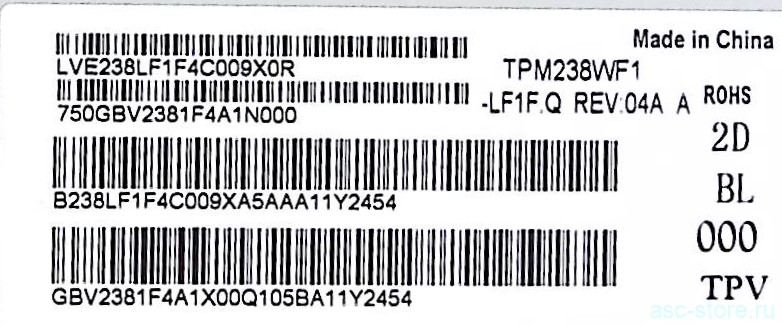 Матрица TPM238WF1-LF1F.Q REV:04A.A с дефектом