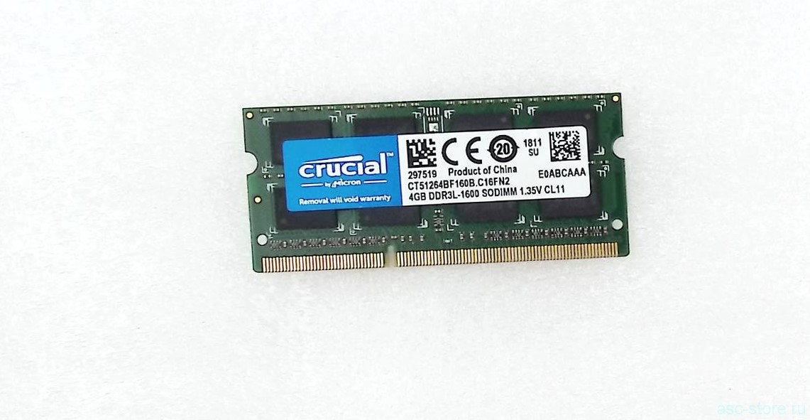 Оперативная память DDR3L  4GB  для ноутбуков