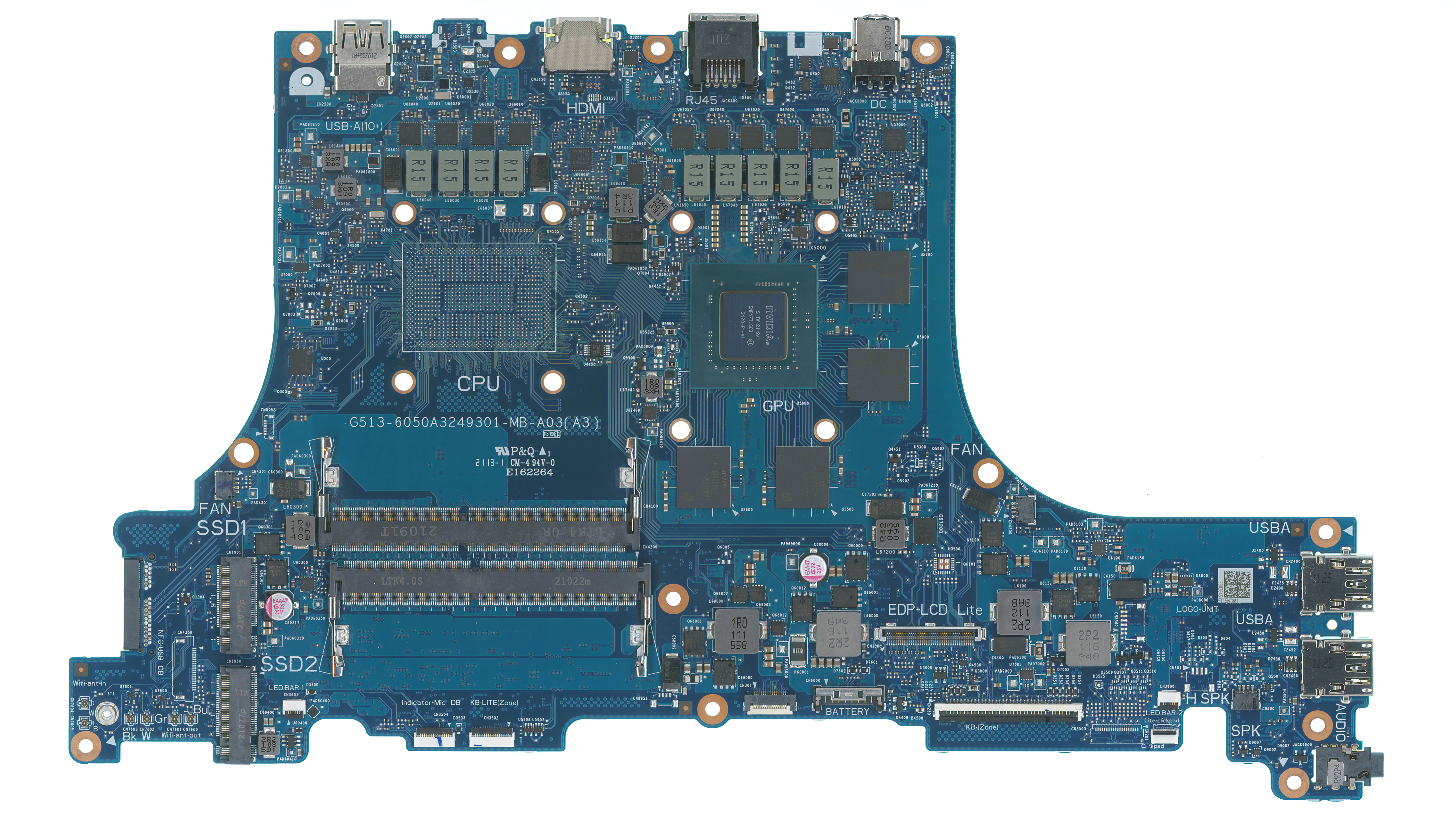 Материнская плата ASUS G713QE донор видеочипа GeForce RTX 3050 Ti GN20-P1-A1