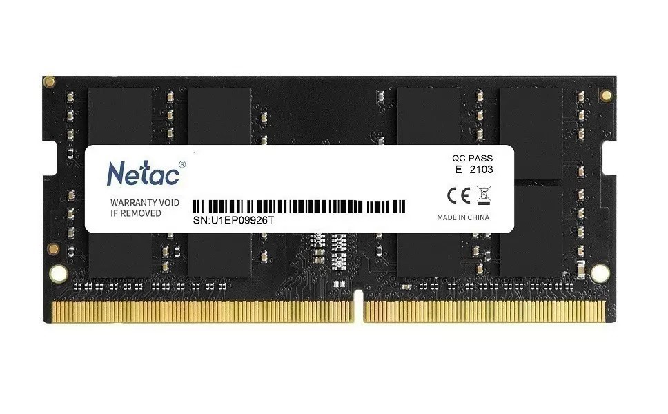 Оперативная память для ноутбука SO-DIMM DDR4, 8 Гб, 3200 МГц (PC25600), Netac NTCGD4N32SP-08