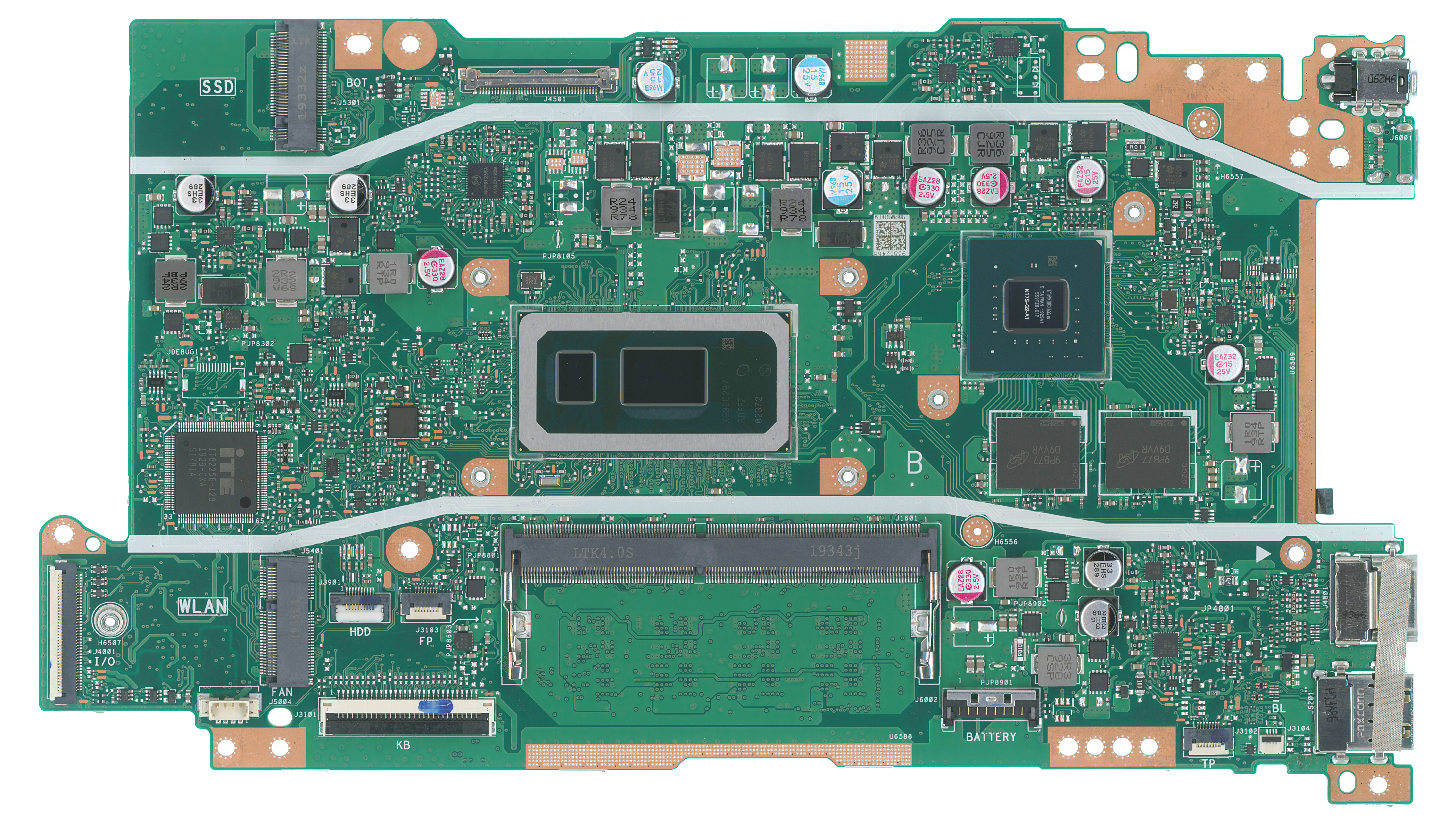 Материнская плата ASUS X509FL донор видеочипа nVidia GeForce MX250 N17S-G2-A1